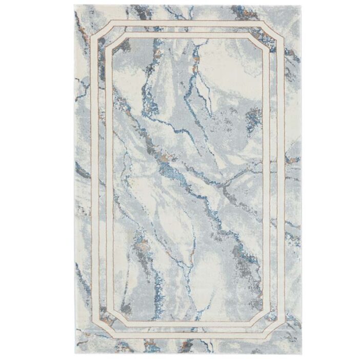 Covor Domino DS04B Gri/ Albastru - imagine 2