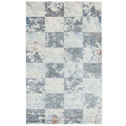 Covor Domino DS06 Gri/ Albastru - imagine 2