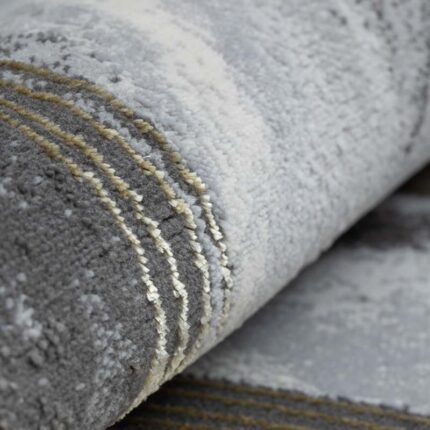 Covor Modern EFES cod: HE778 Gri/ Mustar - imagine 5