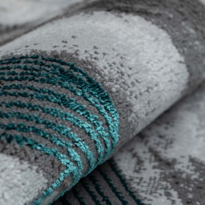 Covor Modern EFES cod: HE778 Gri/ Verde - imagine 5