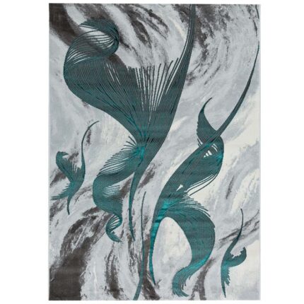 Covor Modern EFES cod: HE778 Gri/ Verde - imagine 2