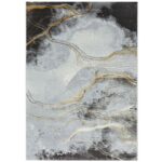 Covor Modern EFES cod: HE780 Gri/ Mustar - imagine 2