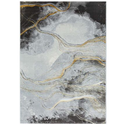 Covor Modern EFES cod: HE780 Gri/ Mustar - imagine 2