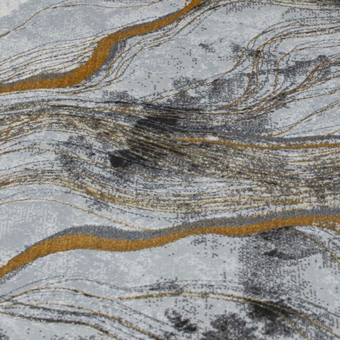 Covor Modern EFES cod: HE780 Gri/ Mustar - imagine 3