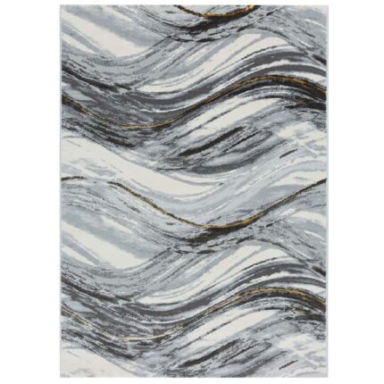 Covor Modern EFES cod: HE796 Gri/ Mustar - imagine 2