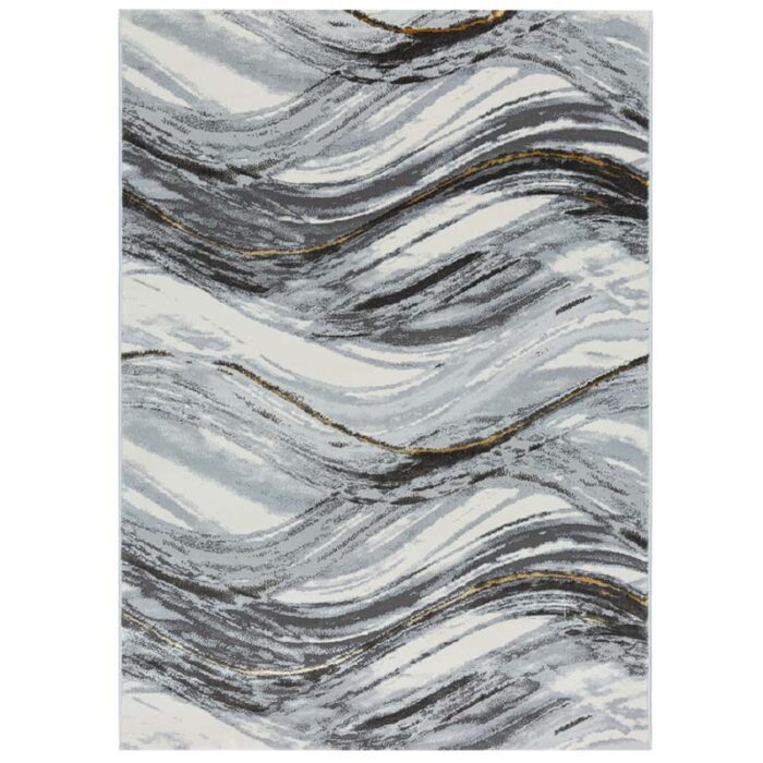 Covor Modern EFES cod: HE796 Gri/ Mustar - imagine 2