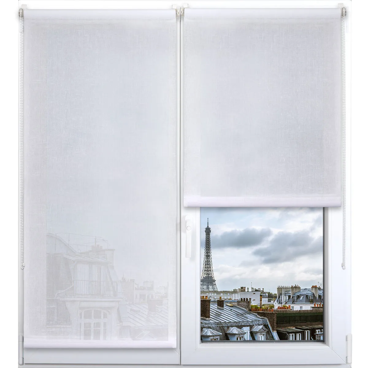 35296018001 RULOU TEXTIL 60X180 CM – ALB COMPOZIȚIE POLYESTER | JALUZELE - imagine 1