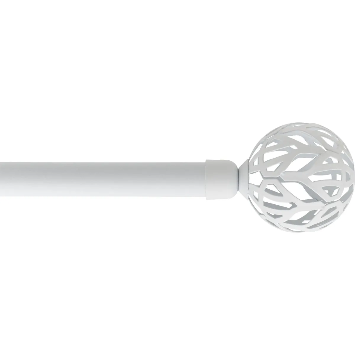 75064120108 GALERIE PERDEA SIMPLA EXT 120-210 CM/FI19/VINTAGE – ALB MAT MATERIAL FIER FORJAT - imagine 1