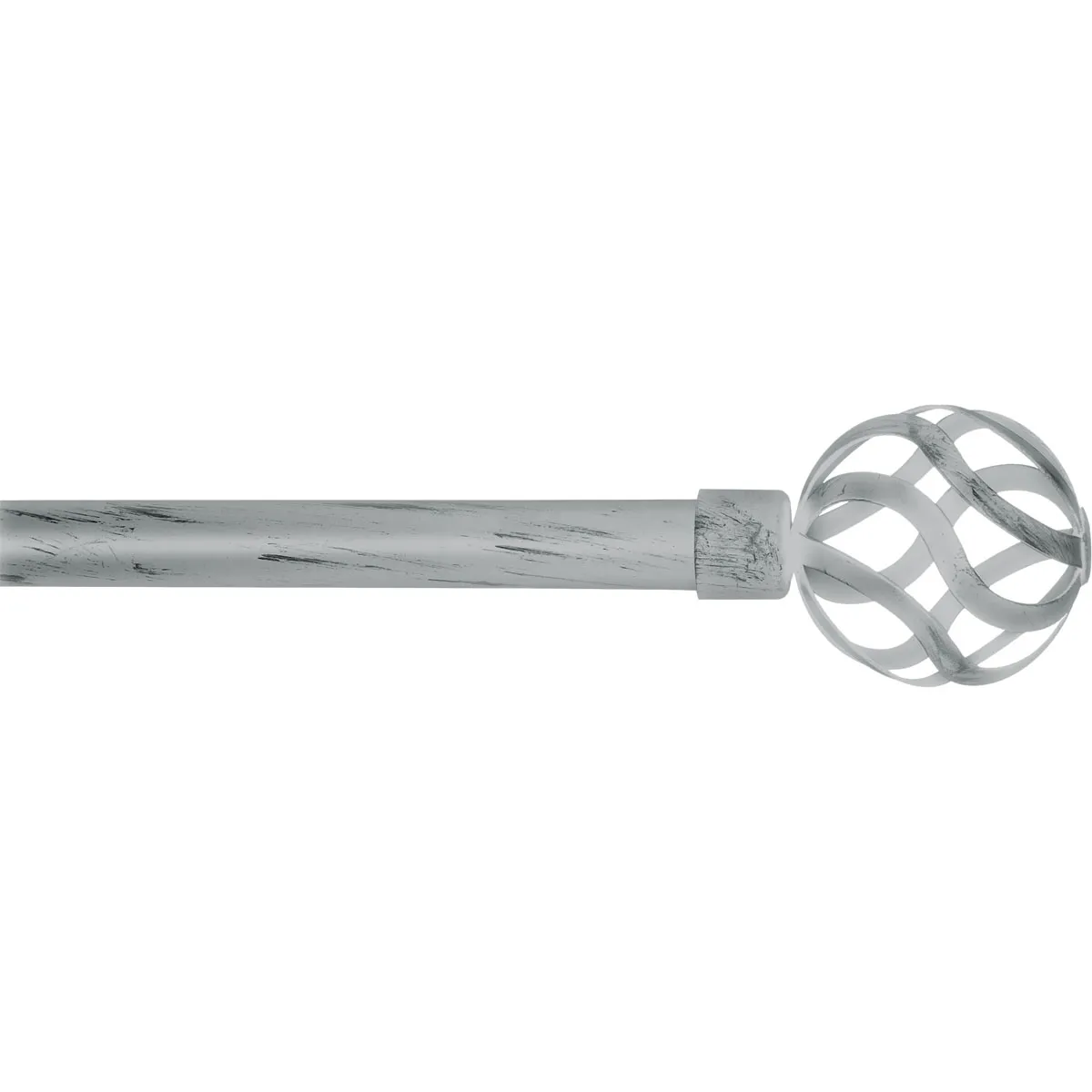 75072210931 GALERIE PERDEA SIMPLA EXT 210-380 CM/FI19/ASTI – GRI/NEGRU MATERIAL FIER FORJAT - imagine 1