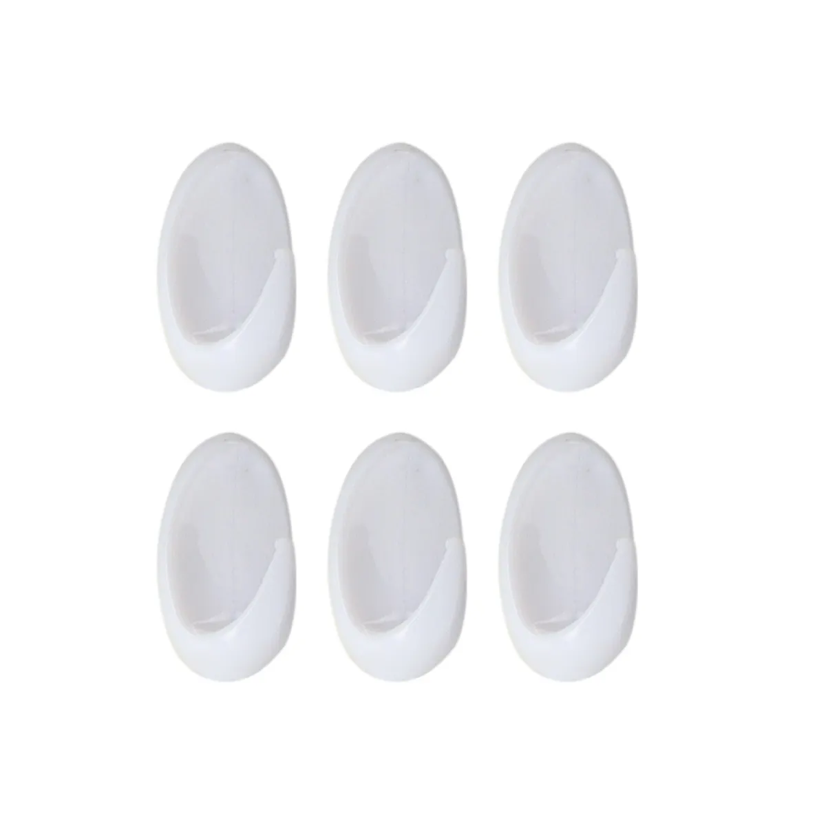 9040100 CÂRLIG X6 PVC OVAL – ALB | CUIERE BAIE - imagine 1