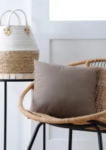 Pernă decorativă Duo 40X40 cm, culoare greige, 100% bumbac - imagine 2