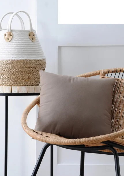 Pernă decorativă Duo 40X40 cm, culoare greige, 100% bumbac - imagine 2