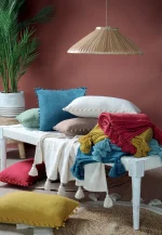 Pernă decorativă Sanchez 40X40 cm, culoare roșu, 100% bumbac - imagine 4