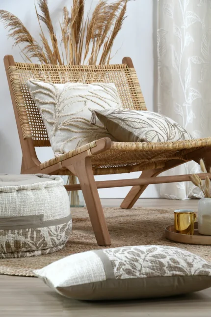 Pernă decorativă Hemera 40X40 cm, culoare natural, 100% bumbac - imagine 6