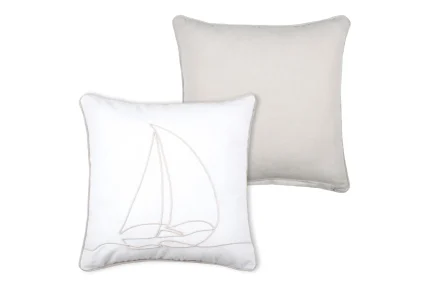 Pernă decorativă Dunes 40X40 cm, culoare alb, 55% bumbac 45% poliester - imagine 3