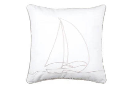 Pernă decorativă Dunes 40X40 cm, culoare alb, 45% poliester 55% bumbac - imagine 3