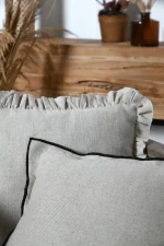 Pernă decorativă Aline 40X40 cm, culoare bej, 19% in 81% bumbac - imagine 2