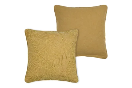 Pernă decorativă Aloha 40X40 cm, culoare bej închis, 55% bumbac 45% poliester - imagine 3