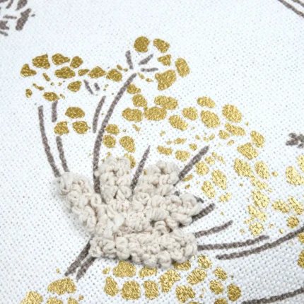 Pernă decorativă Oriana 40X40 cm, culoare auriu, 45% poliester 55% bumbac