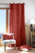 Pernă decorativă Duo 50X50 cm, culoare cărămiziu/alb, 100% bumbac - imagine 4