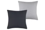 Pernă decorativă Duo 50X50 cm, culoare antracit/gri, 100% bumbac - imagine 2