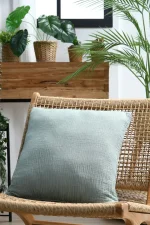 Pernă decorativă Coline 45X45 cm, culoare gri deschis, 100% bumbac - imagine 6