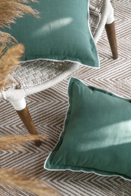 Pernă decorativă Helios 40X60 cm, culoare verde, 100% bumbac - imagine 8