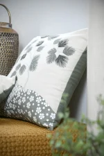 Pernă decorativă Yuki 45X45 cm, culoare bleu/gri, 100% bumbac - imagine 6