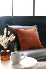 Pernă decorativă Dandy 45X45 cm, culoare arămiu, 100% poliester - imagine 6