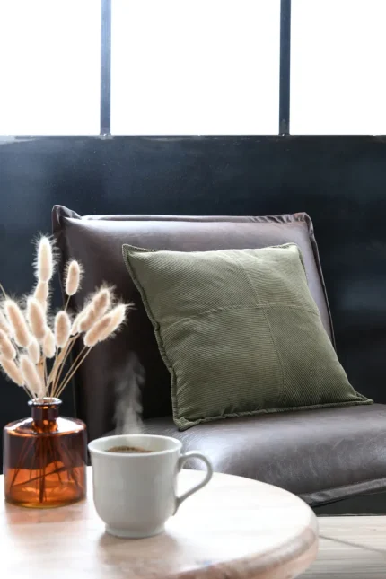 Pernă decorativă Dandy 45X45 cm, culoare gri verde, 100% poliester - imagine 6