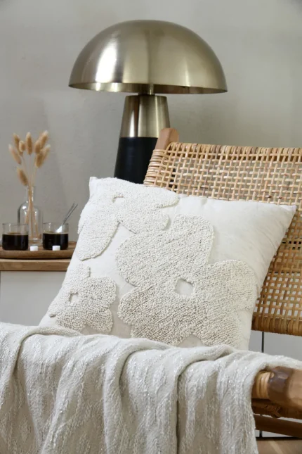 Pernă decorativă Balma 45X45 cm, culoare bej, 15% in 85% bumbac - imagine 6