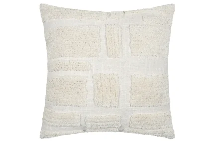 Pernă decorativă Balma 45X45 cm, culoare crem, 100% bumbac - imagine 4