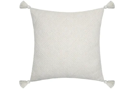 Pernă decorativă Balma 45X45 cm, culoare ivoriu, 100% bumbac - imagine 4