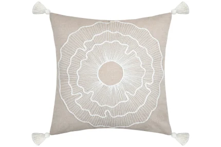 Pernă decorativă Nova 45X45 cm, culoare natural, 45% poliester 55% bumbac - imagine 4