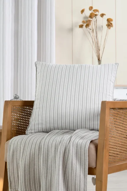 Pernă decorativă Josephine 50X50 cm, culoare bej, 45% poliester 55% bumbac - imagine 4