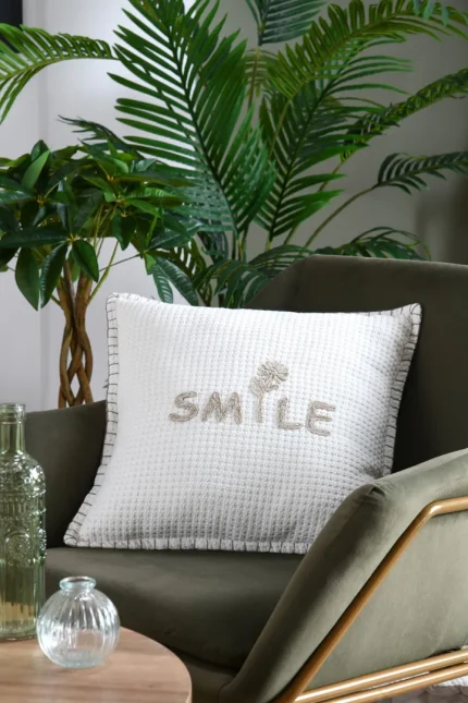 Pernă decorativă Ombrage 45X45 cm, culoare alb, 55% bumbac 45% poliester - imagine 2