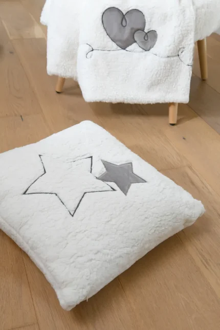 Pernă decorativă Doureve 45X45 cm, culoare bej, 100% poliester - imagine 6