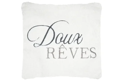 Pernă decorativă Doureve 45X45 cm, culoare natural, 100% poliester - imagine 4