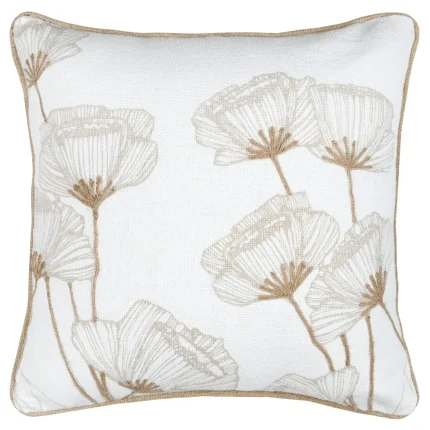 Pernă decorativă Oriana 45X45 cm, culoare natural, 45% poliester 55% bumbac