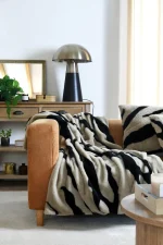 Pernă decorativă Fauves 45X45 cm, culoare greige, 100% poliester - imagine 4