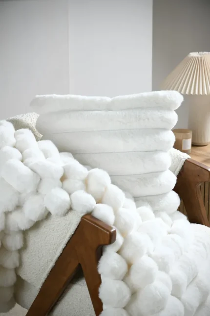 Pernă decorativă Polary 45X45 Cm, culoare alb, 100% poliester - imagine 6