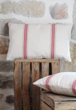 Pernă decorativă Montauban 40X60 cm, culoare alb/roșu, 100% bumbac - imagine 3