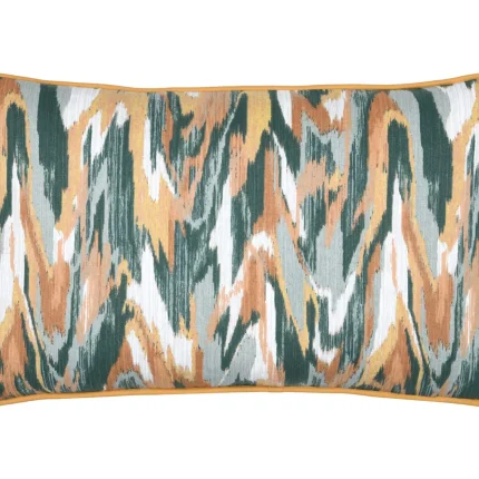 Pernă decorativă Zita 30X50 cm, culoare verde/muștar, 100% bumbac