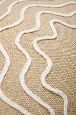 Pernă decorativă Balma 35X60 cm, culoare nisip, 5% lurex 40% bumbac 55% iuta