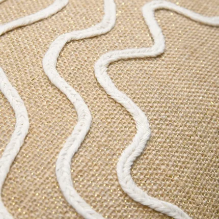 Pernă decorativă Balma 35X60 cm, culoare nisip, 5% lurex 40% bumbac 55% iuta