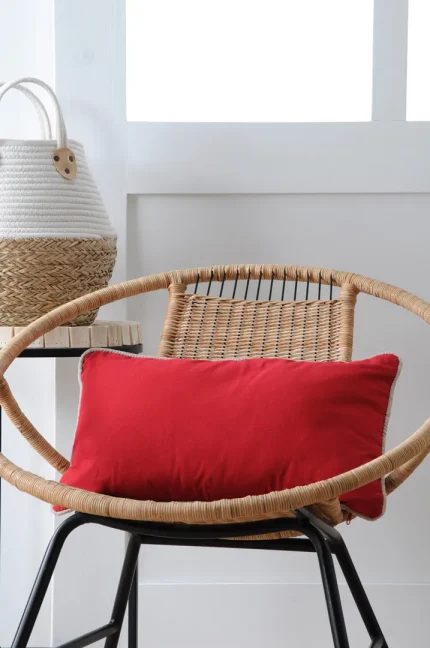 Pernă decorativă Duo 30X50 cm, culoare roșu/in, 100% bumbac - imagine 3