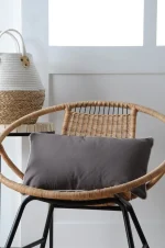 Pernă decorativă Duo 30X50 cm, culoare gri/perlă, 100% bumbac - imagine 3