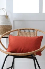 Pernă decorativă Duo 30X50 cm, culoare cărămiziu/in, 100% bumbac - imagine 3