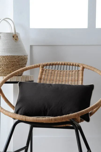 Pernă decorativă Duo 30X50 cm, culoare negru/in, 100% bumbac - imagine 3