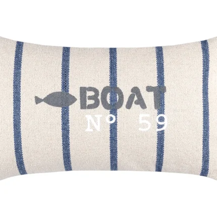 Pernă decorativă Pampelonne 30X50 cm, culoare alb/albastru, 100% bumbac